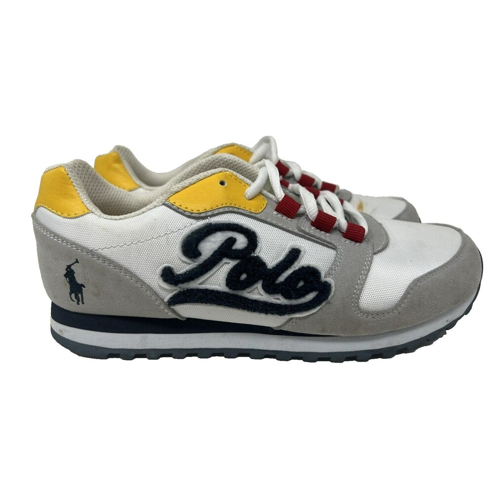 Polo Ralph Laruen Athletic Shoes Boys Size 5Y Oryion Script White *read